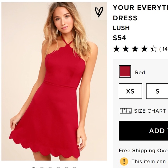 Lulus Red Dress - Picture 1 of 4